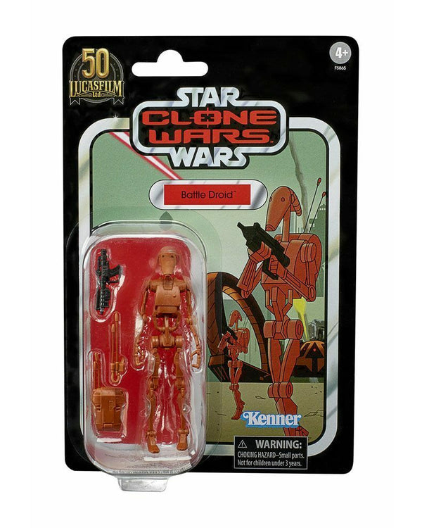 Star Wars The Clone Wars Vintage Collection - Battle Droid Action Figure - Toys & Games:Action Figures & Accessories:Action Figures