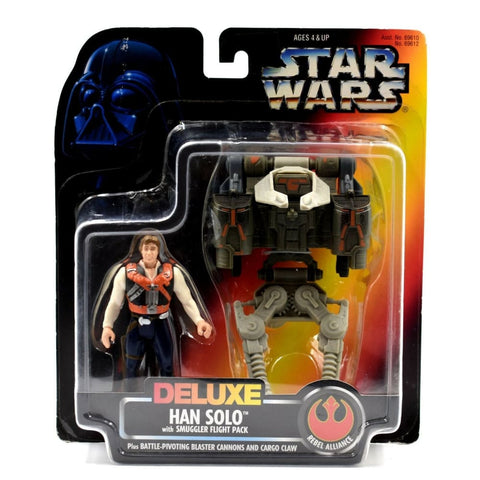 Star Wars Power of The Force (Red Euro) - Han Solo with Smuggler Flight Pack - Toys & Games:Action Figures:TV Movies & Video Games