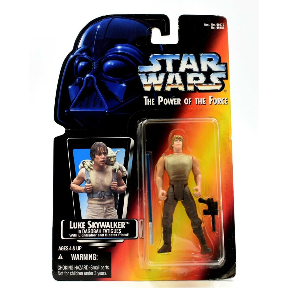 Star Wars Power of The Force (Red) - Luke Skywalker in Dagobah Fatigues Figure - Toys & Games:Action Figures:TV Movies & Video Games