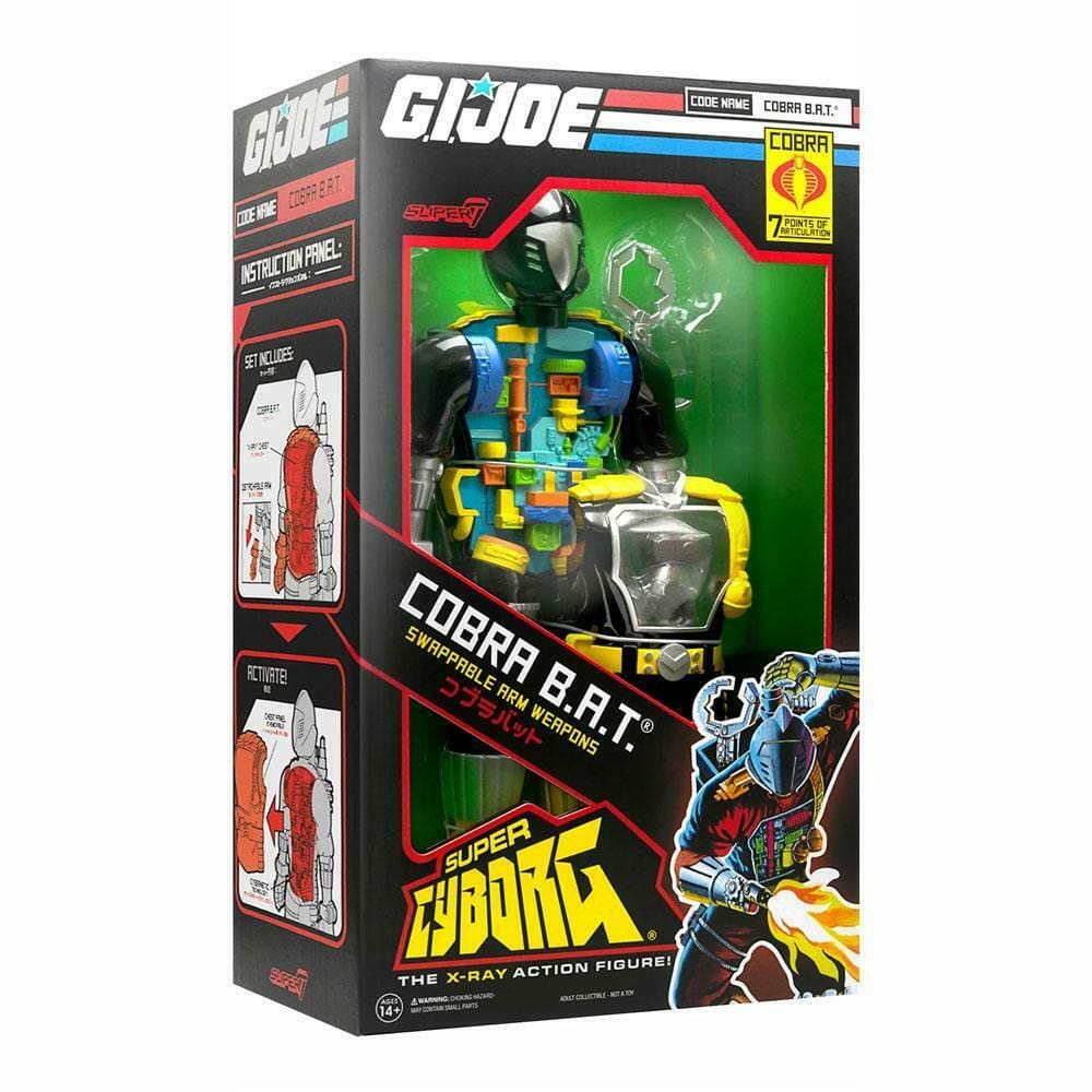 Super7 G.I. Joe - Super Cyborg Cobra B.A.T. 11 Action Figure - Toys & Games:Action Figures & Accessories:Action Figures