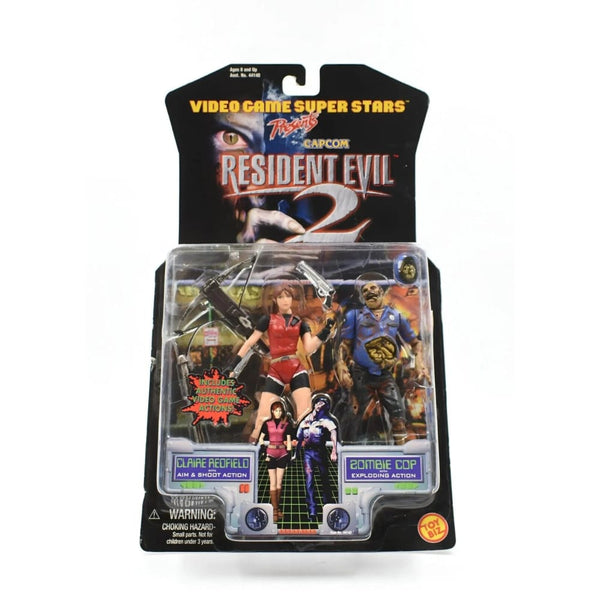 ToyBiz Capcom Resident Evil 2 Claire Redfield & Zombie Cop Action Figure 2-Pack - Toys & Games:Action Figures & Accessories:Action Figures