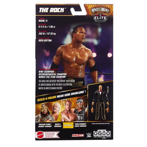 WWE Elite Collection Wrestlemania 2023 - The Rock Action Figure - Toys & Games:Action Figures & Accessories:Action Figures